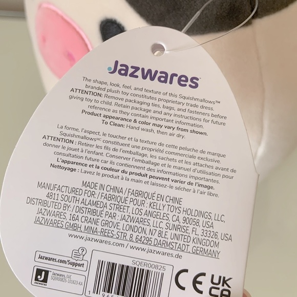 Conner the cow NWT Squishmallow 8in Plush flower cow plushy stuffed animal - Picture 8 of 8